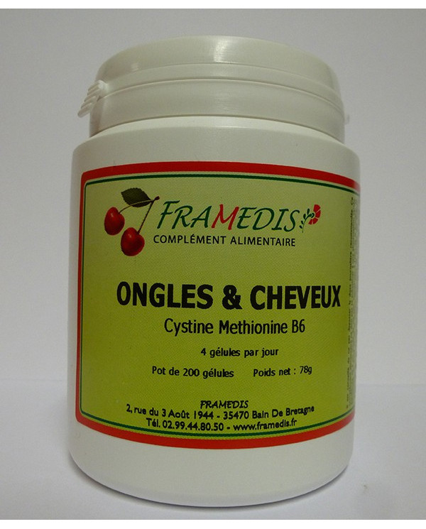 ONGLES ET CHEVEUX -Cystéine et Méthionine B6